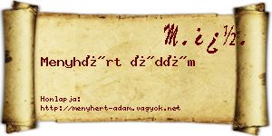 Menyhért Ádám névjegykártya